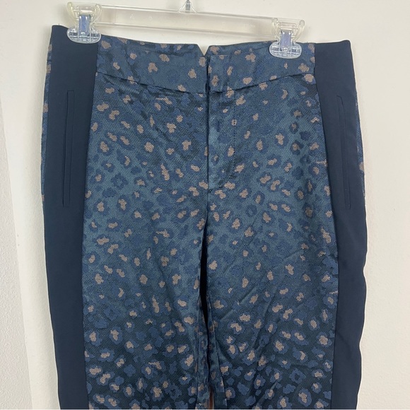 MARC By MARC JACOBS Black Animal Print Tuxedo Stripe Trouser Pants 6 SMALL EUC - Picture 2 of 11